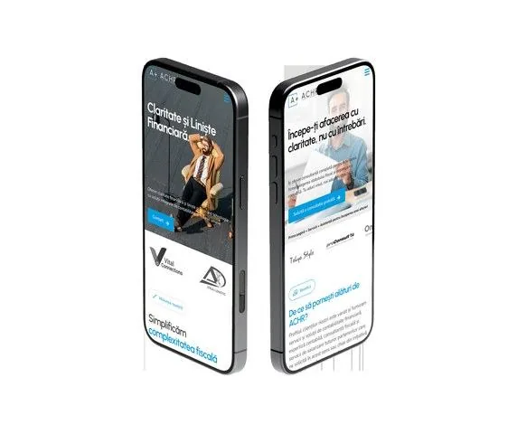 Telefoane care afișează site-ul și piesele de comunicare ACHR