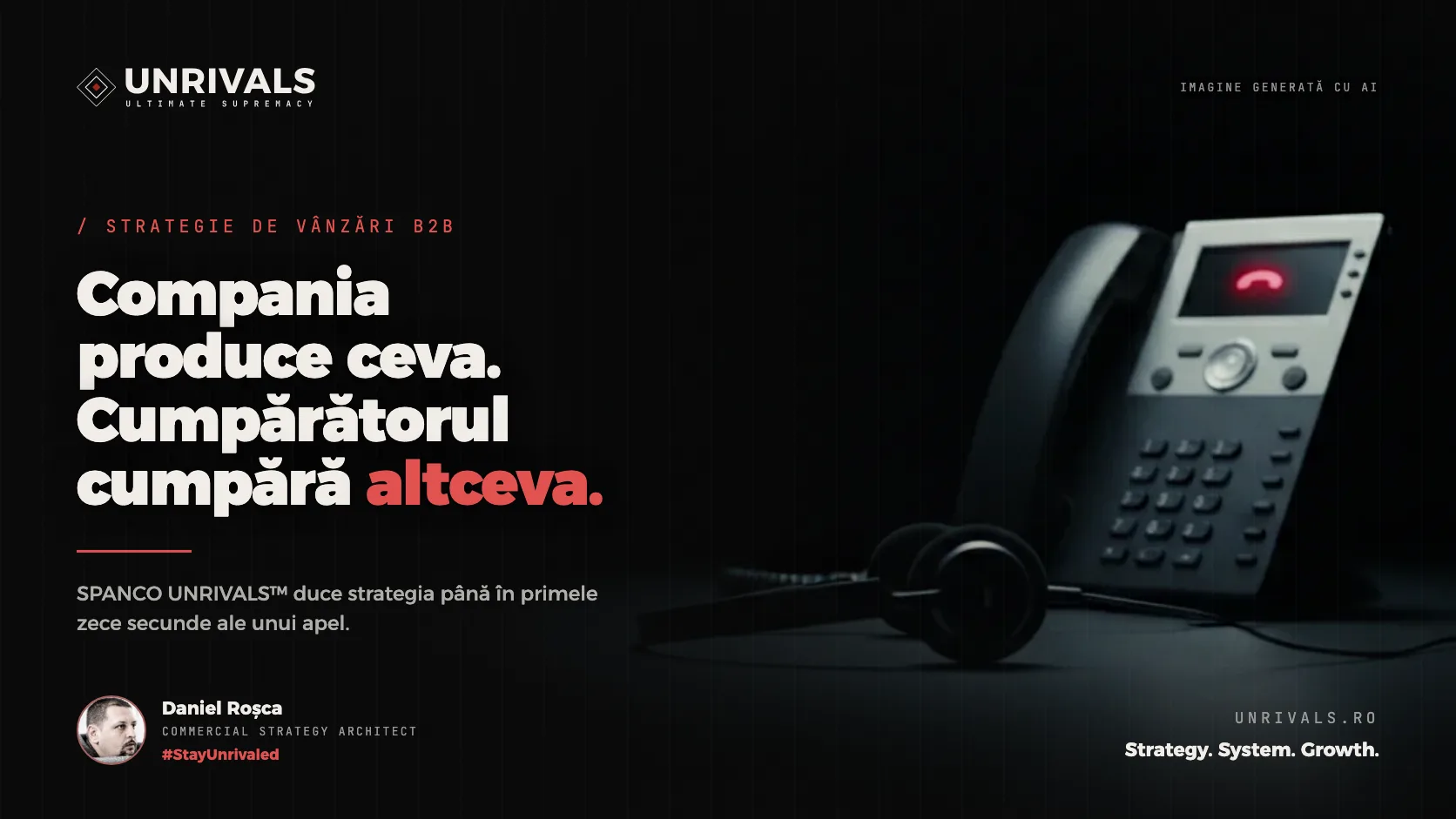 Cum arată un vânzător pregătit strategic: metodologia SPANCO UNRIVALS™