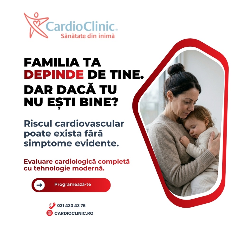 Reclamă Cardio Clinic, avatar Elena: „Familia ta depinde de tine. Dar dacă tu nu ești bine?”