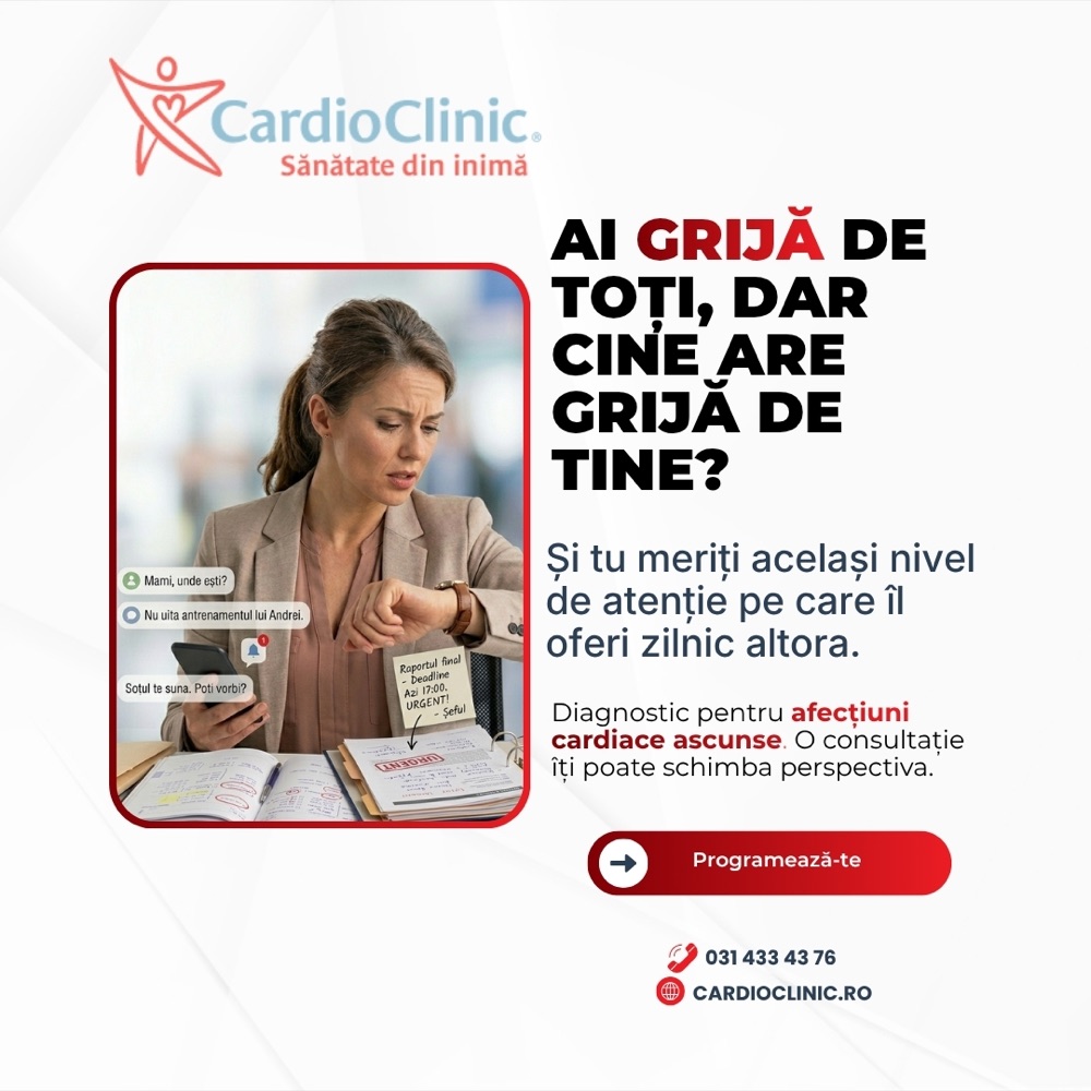 Reclamă Cardio Clinic, avatar Elena: „Ai grijă de toți, dar cine are grijă de tine?”