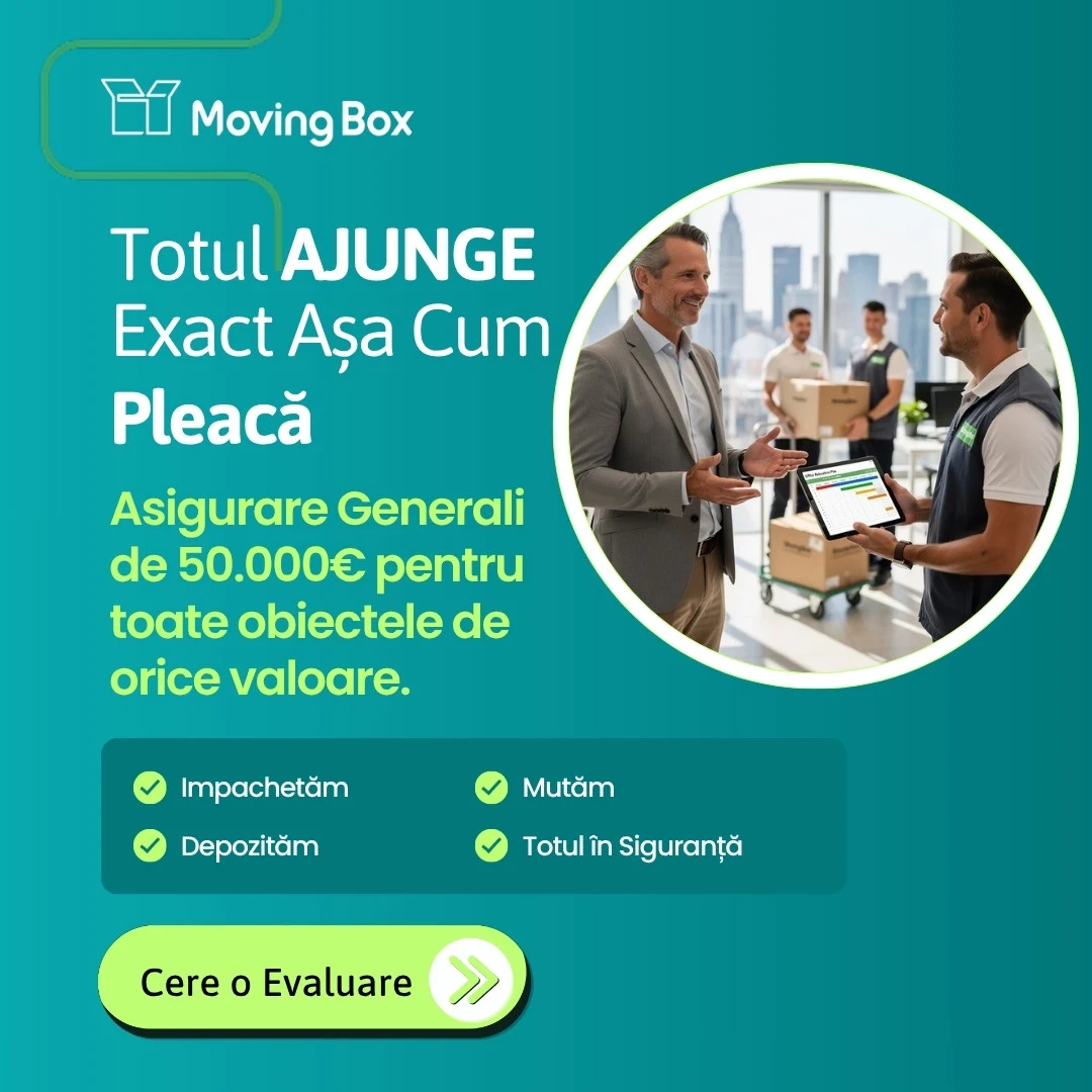Banner MovingBox pentru companii: „Totul ajunge în siguranță din A în B”