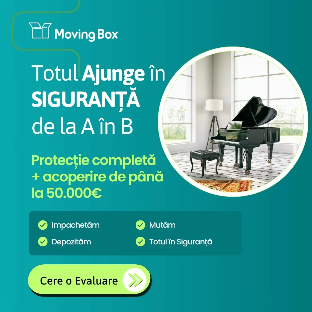 Banner MovingBox: „Totul ajunge în siguranță de la A la B”, cu acoperire de până la 50.000 €
