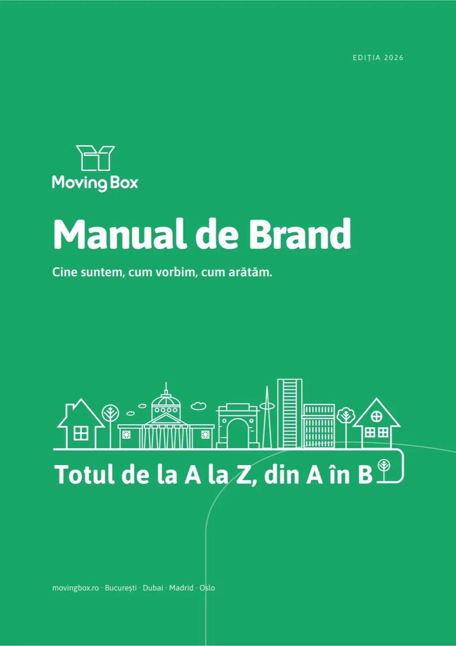 Coperta manualului de brand MovingBox