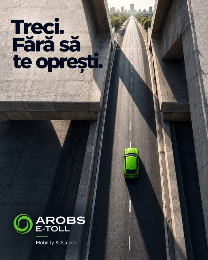 Poster de explorare AROBS: Treci. Fără să te oprești.