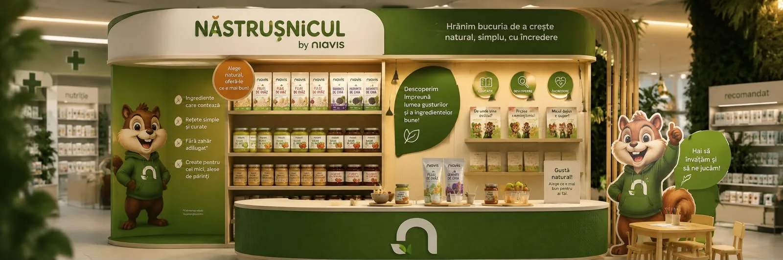 Standul Năstrușnicului by Niavis, mockup pentru farmacie